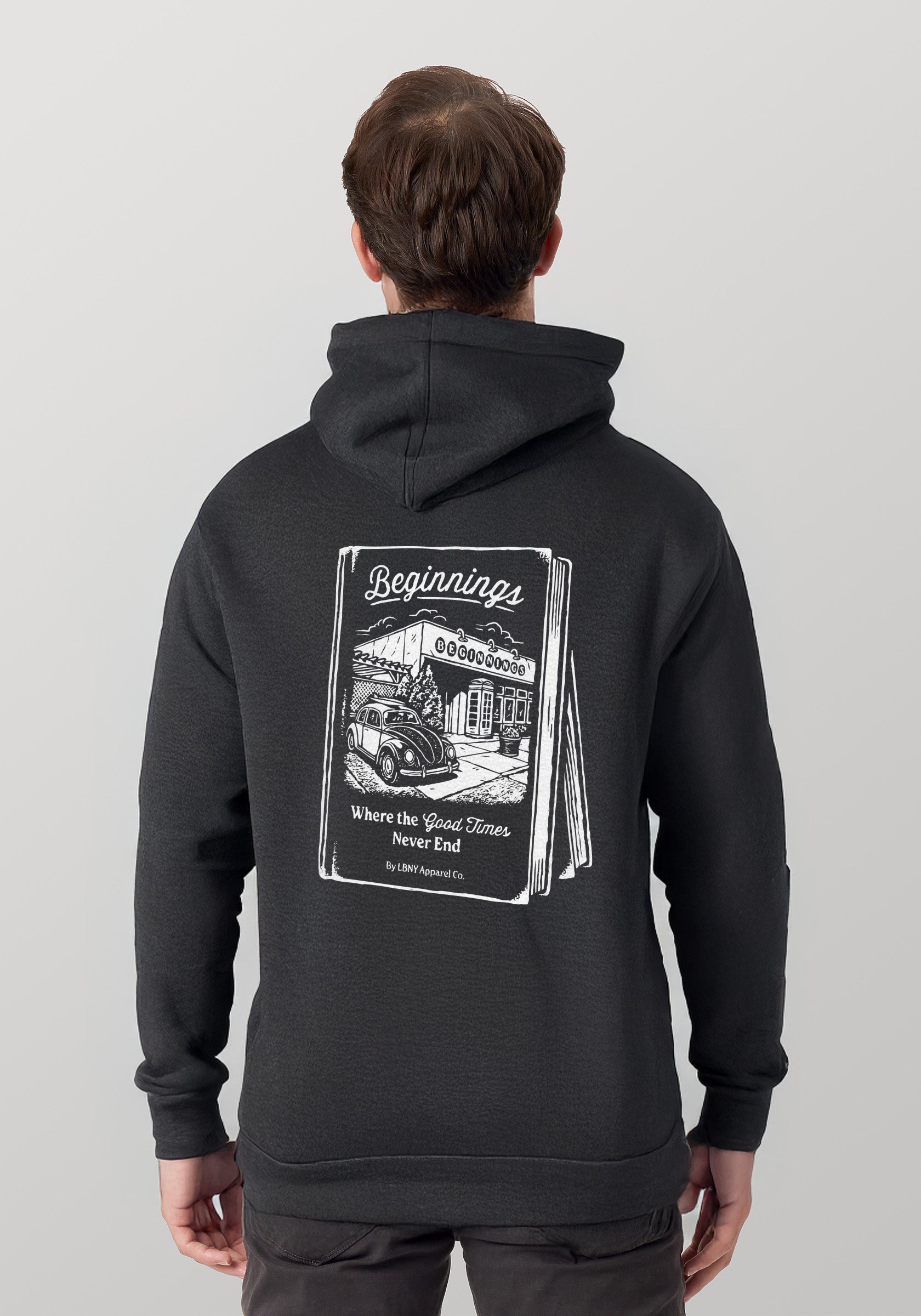 Beginnings - Heavyweight Hoodie Heather Charcoal