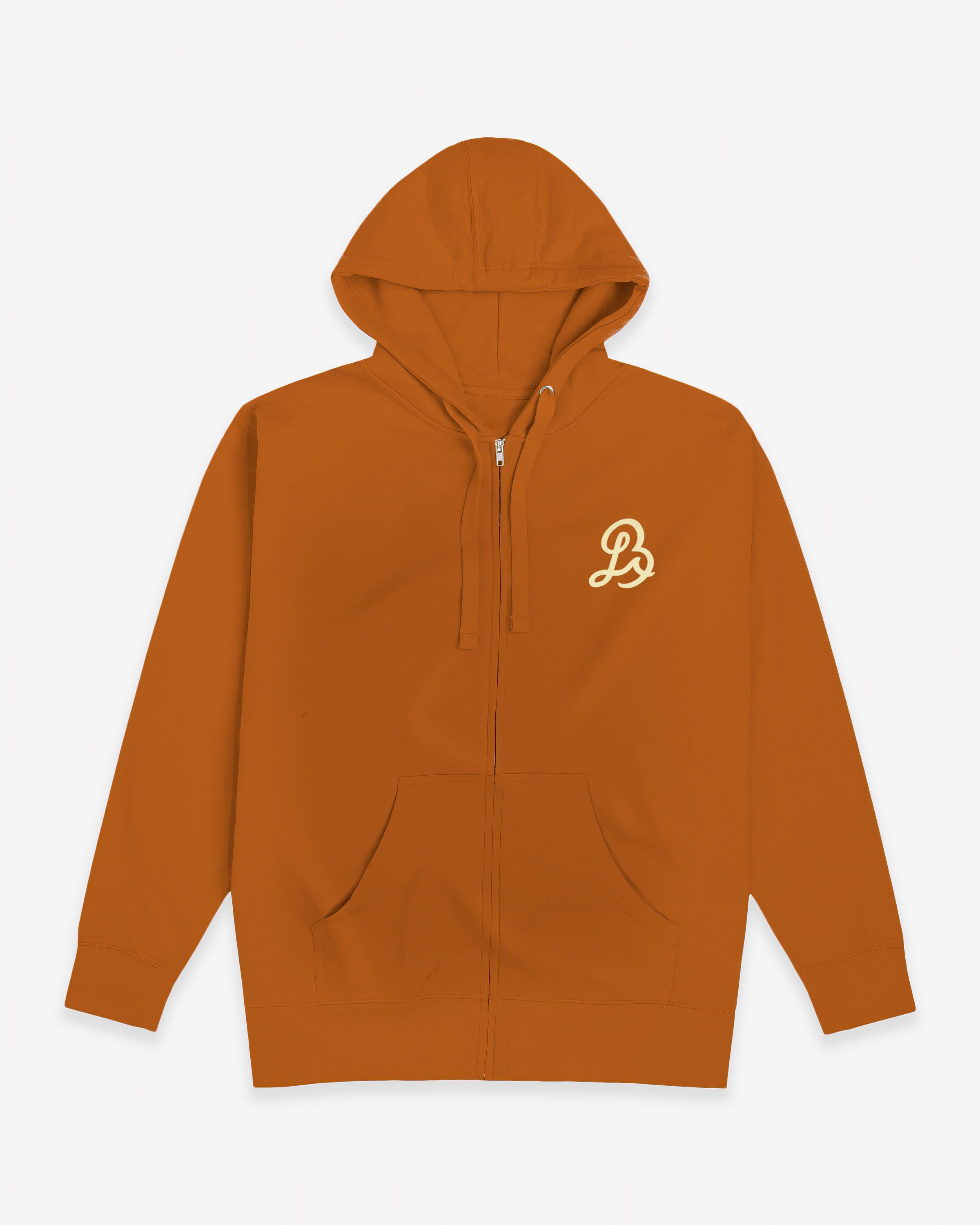 Autumn Surf Script Zip Hoodie in Island Ember