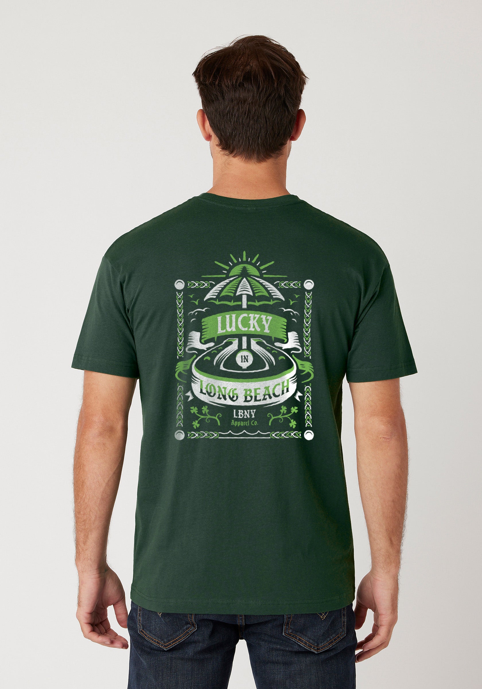 St. Patty's Day Long Beach New York Tee Back