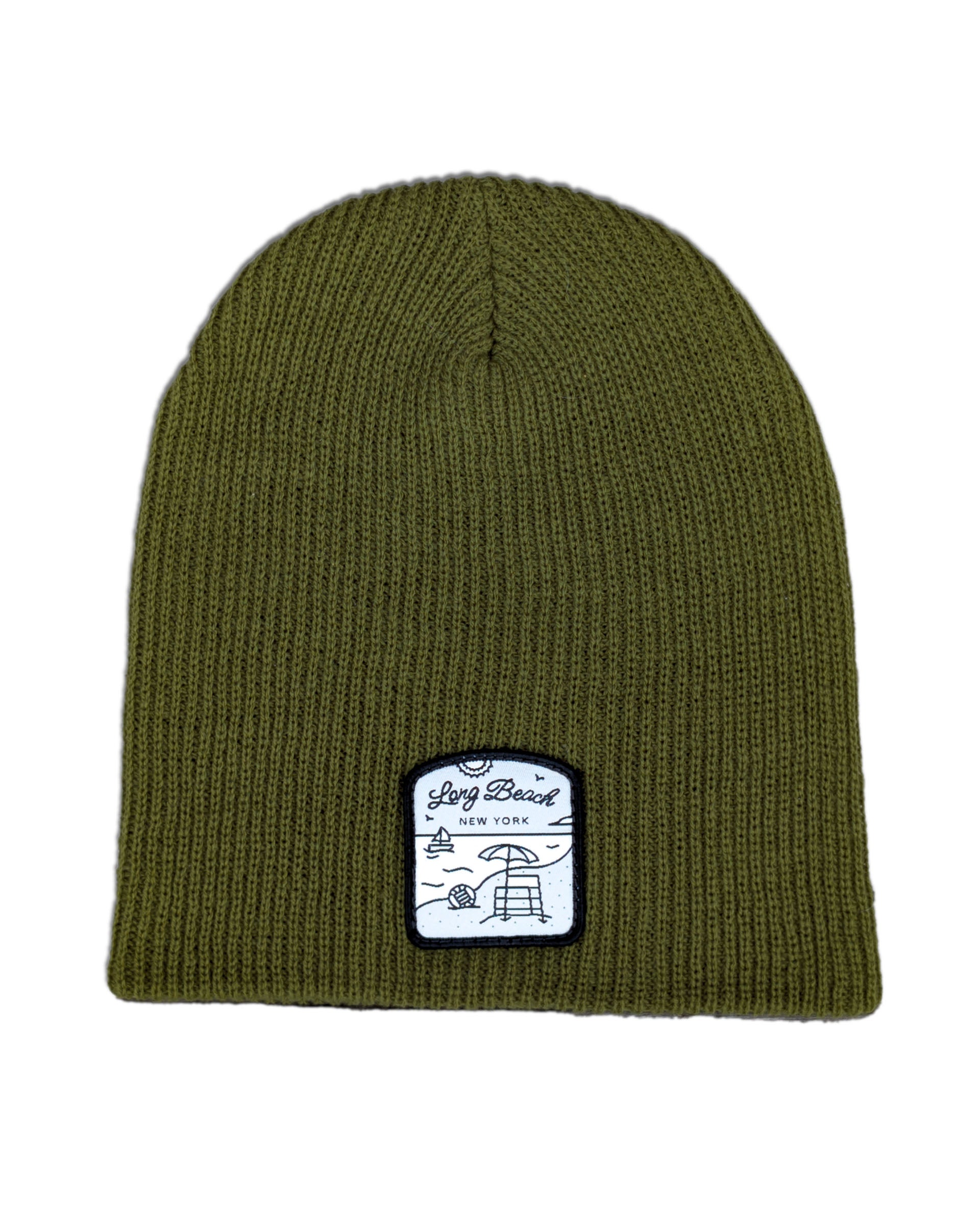 Slouch Beanie with Gray Patch