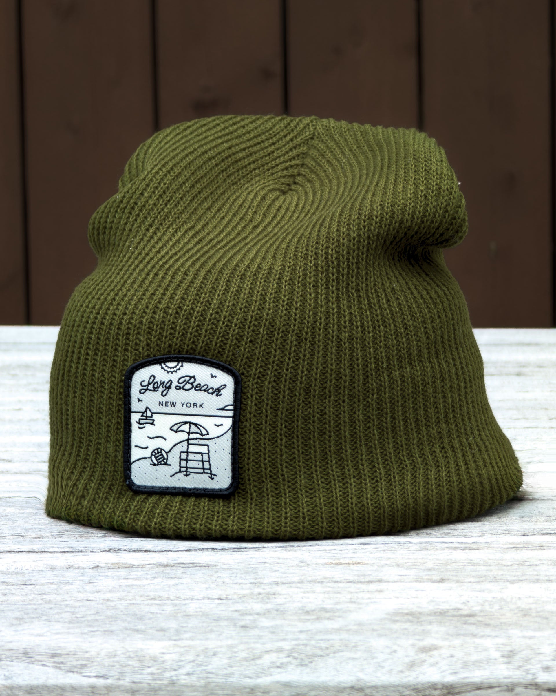 Slouch Beanie with Gray Patch