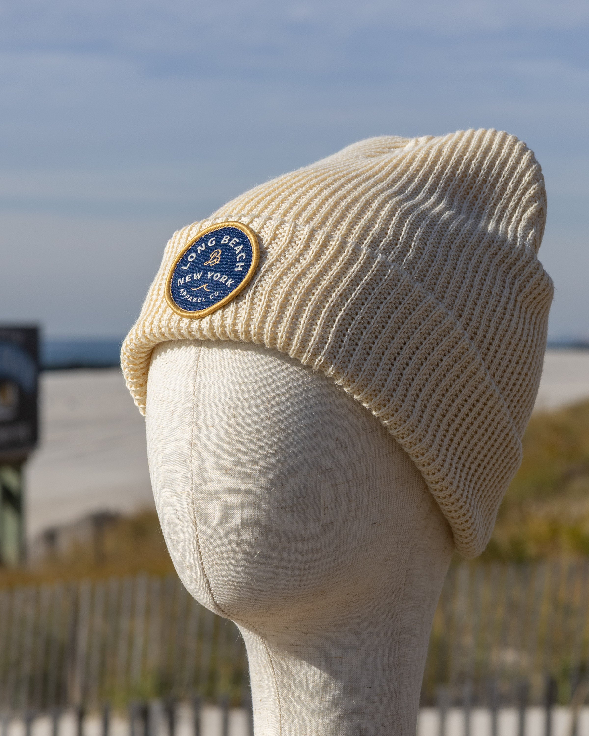 Cream Breakwater Beanie - Tidal Beacon