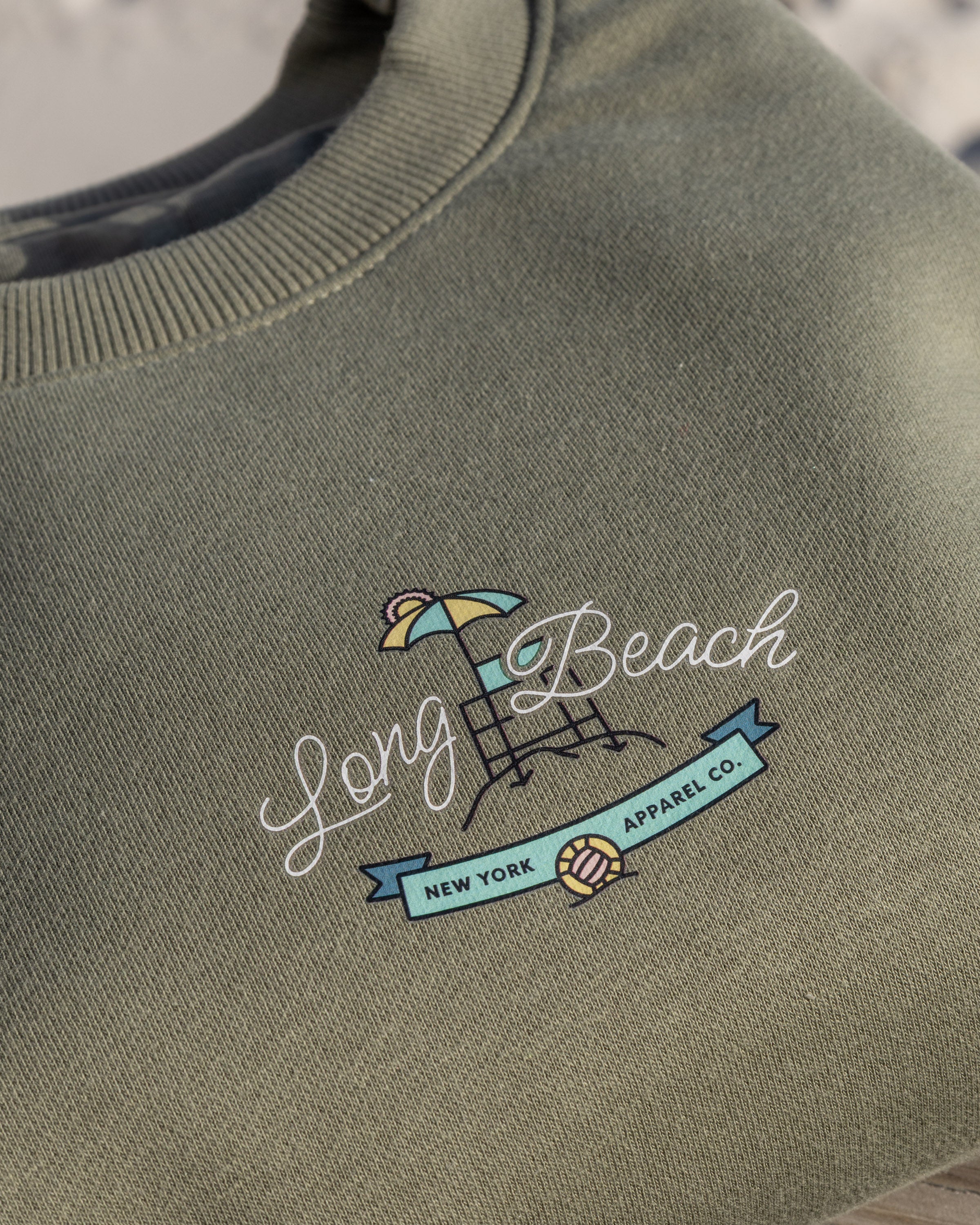 Olive Women's Heavyweight Crewneck - LBNY Lifestyle Heni