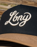 The Script Cap: Black/Mocha Suede