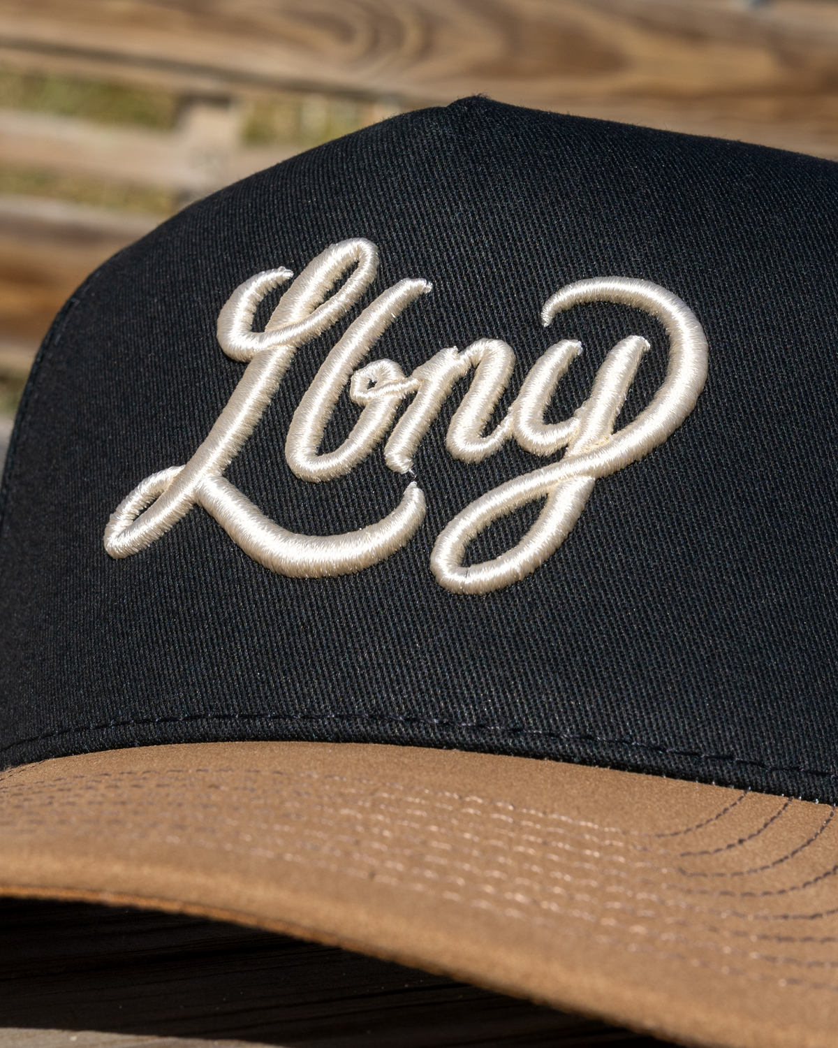 The Script Cap: Black/Mocha Suede