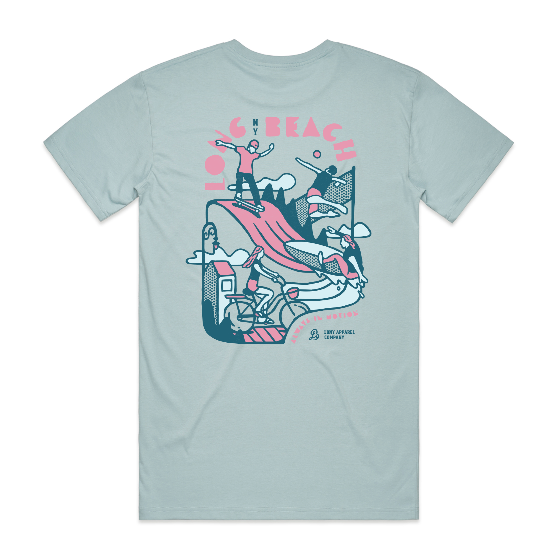 LB in Motion Tee - Pale Blue