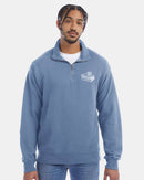 Beginnings - Garment Dyed Quarter Zip Sweatshirt: Saltwater