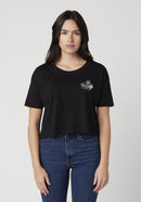 Beginnings - Women's Cropped Tee Black
