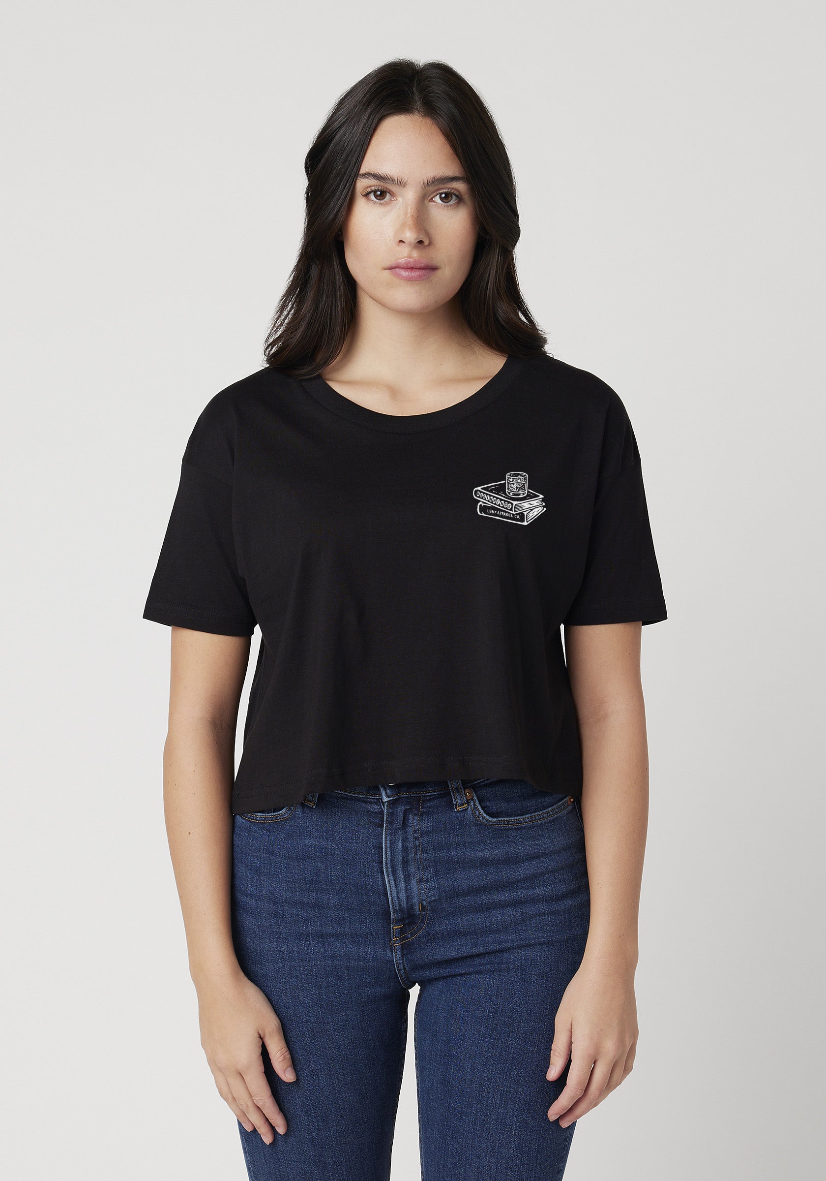 Beginnings - Women's Cropped Tee Black