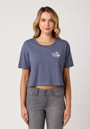 Beginnings - Women's Cropped Tee Blue