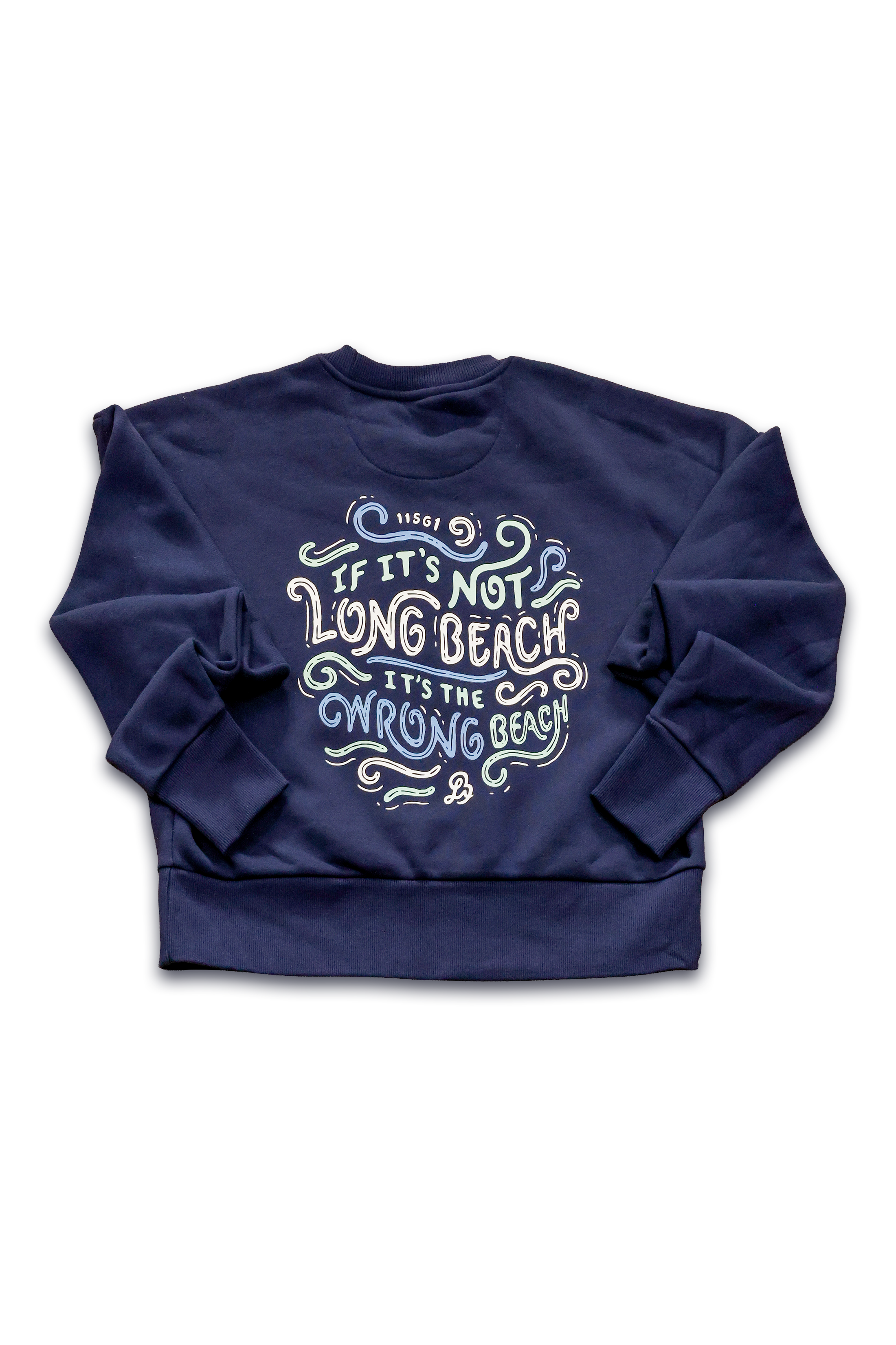 Women's Cropped Crewneck Sweatshirt - Long Beach Logic