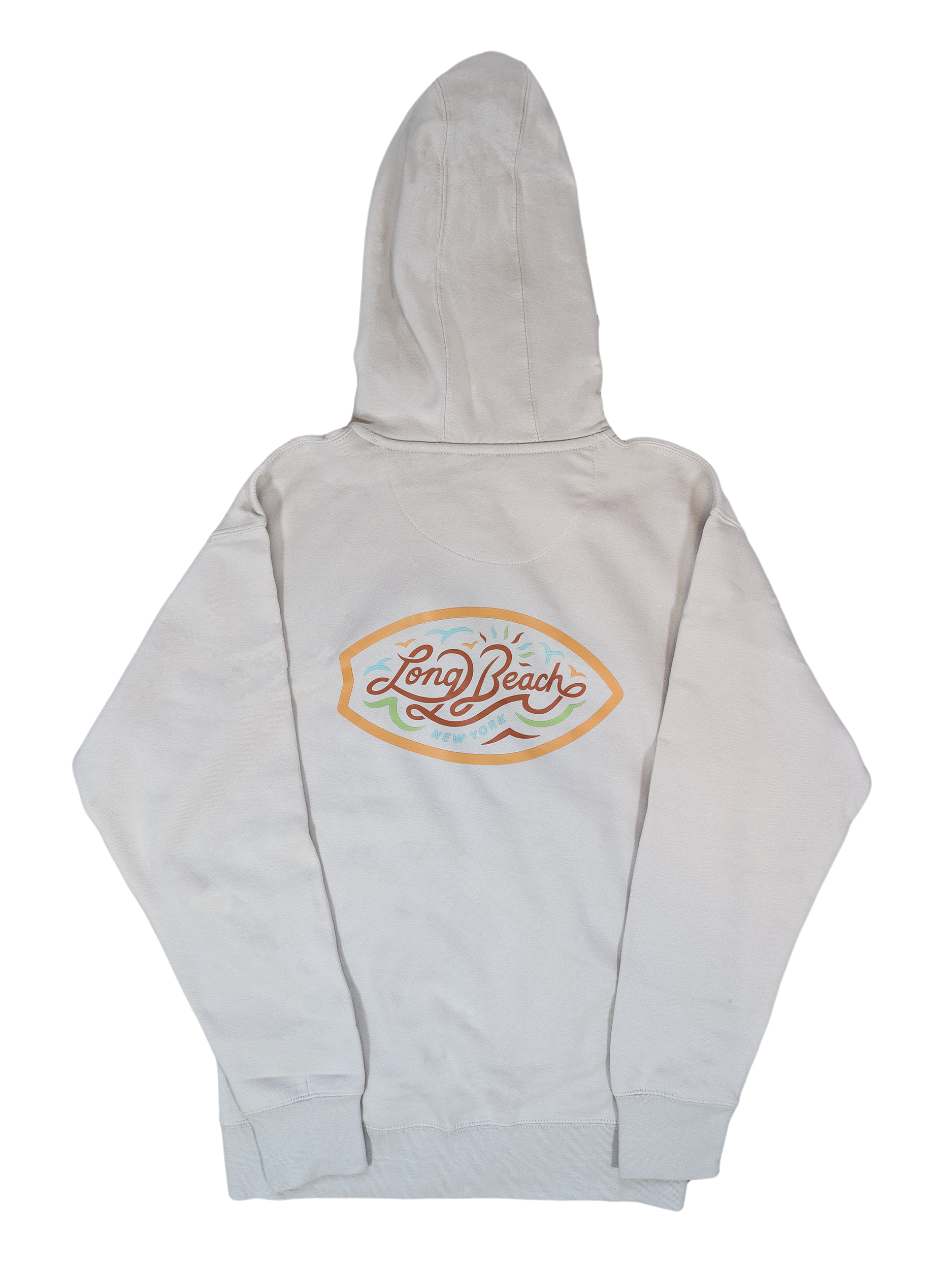 Autumn Surf Script Zip Hoodie in Fishbone