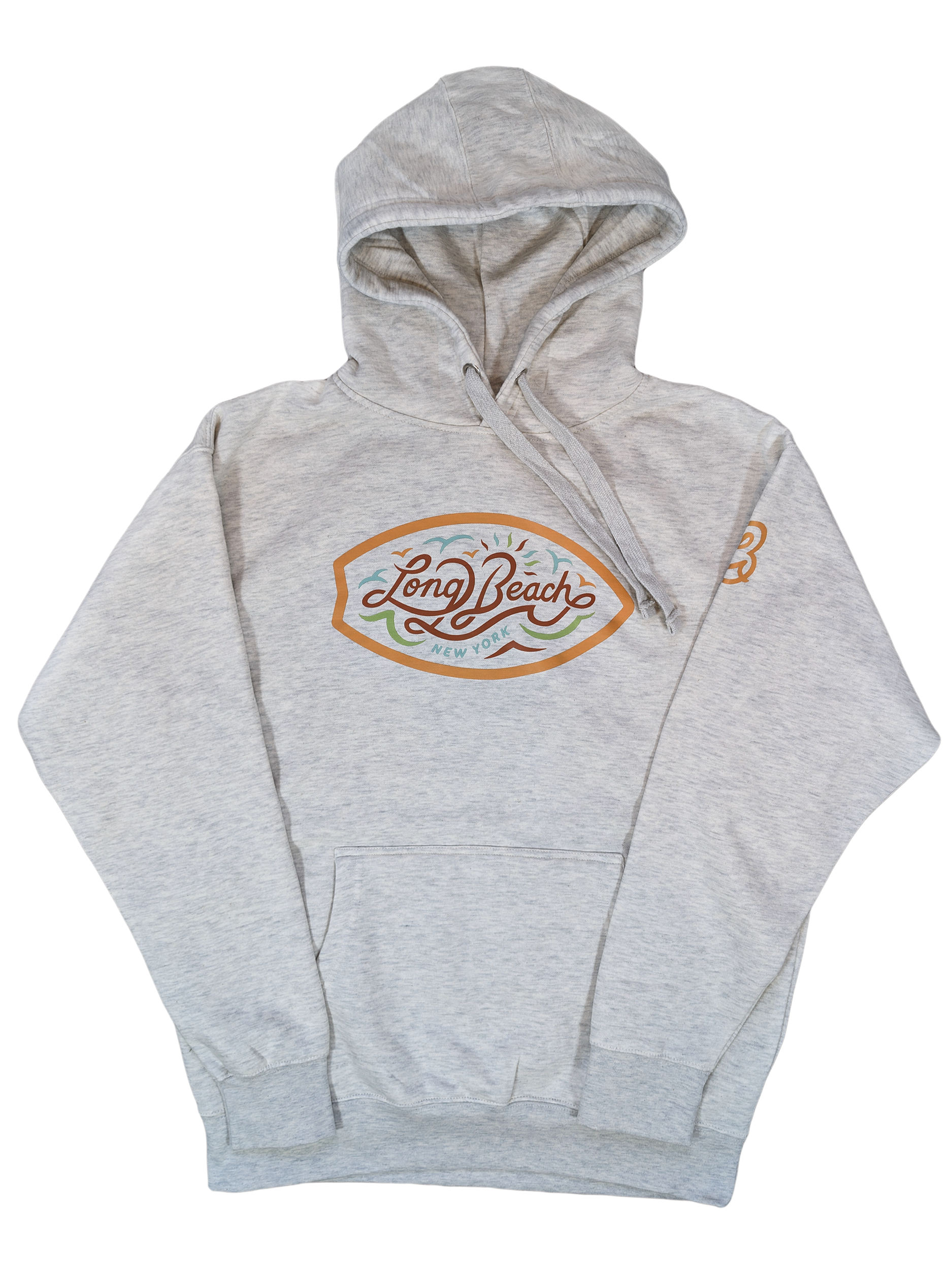 Autumn Surf Script Hoodie in Coastal Drift