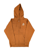 Autumn Surf Script Zip Hoodie in Island Ember