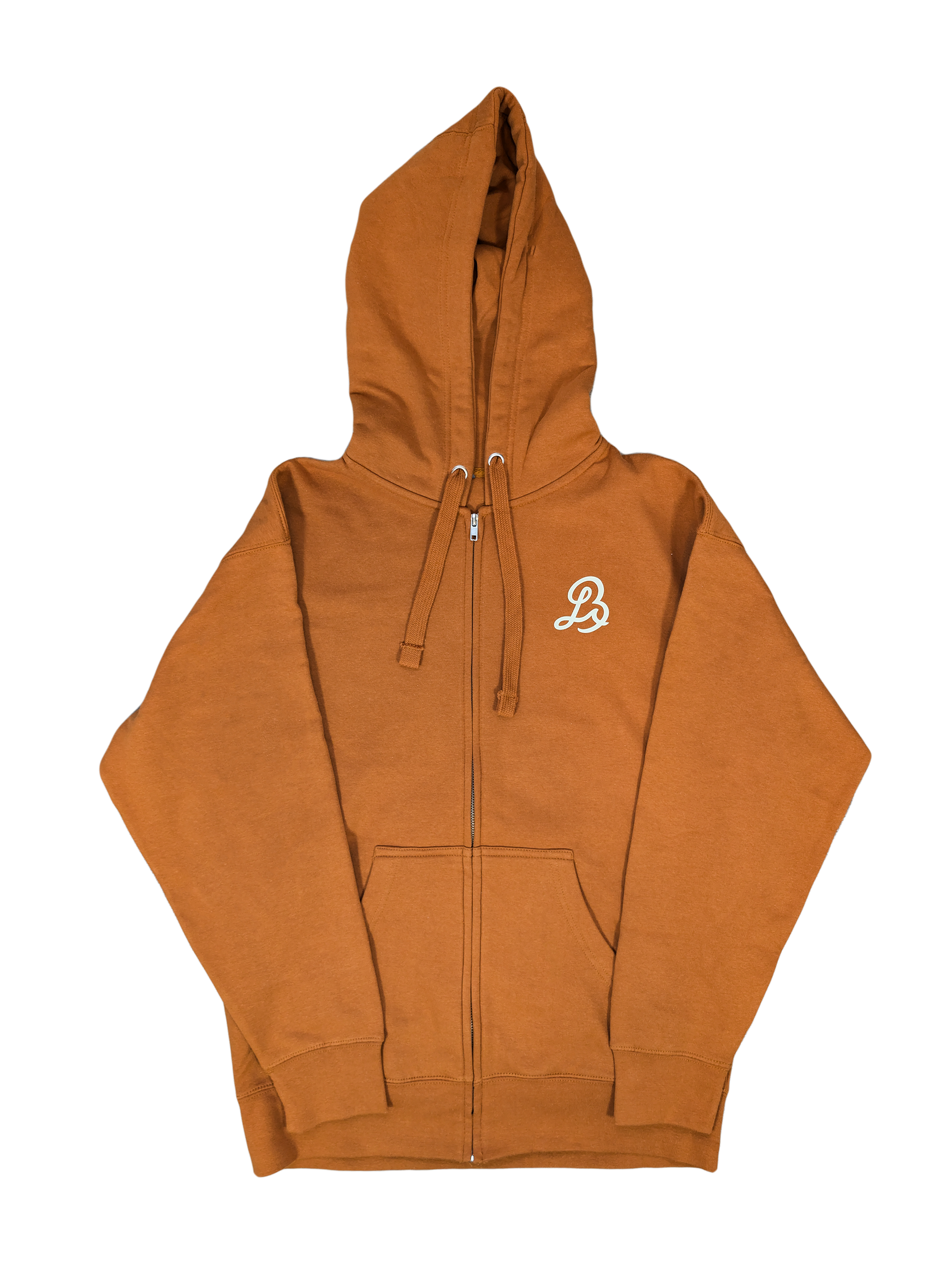 Autumn Surf Script Zip Hoodie in Island Ember