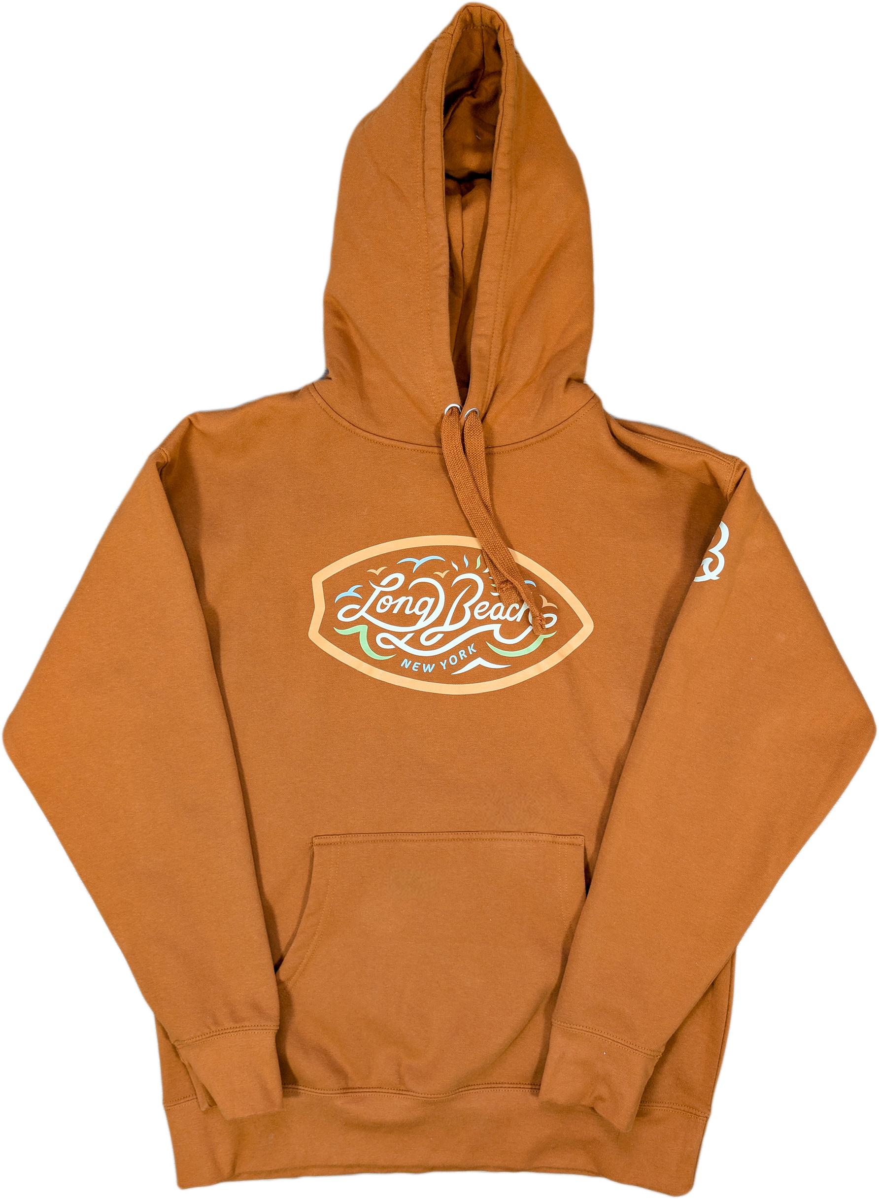 Autumn Surf Script Hoodie in Island Ember